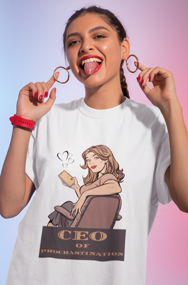 CEO OF PROCRASTINATION: Oversized Classic T-Shirt