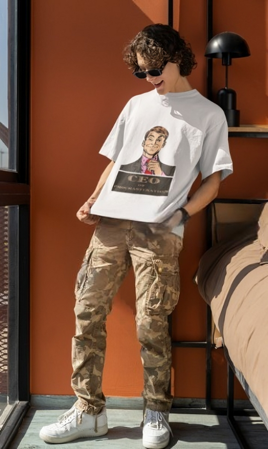CEO OF PROCRASTINATION: Male Terry Oversized Tee