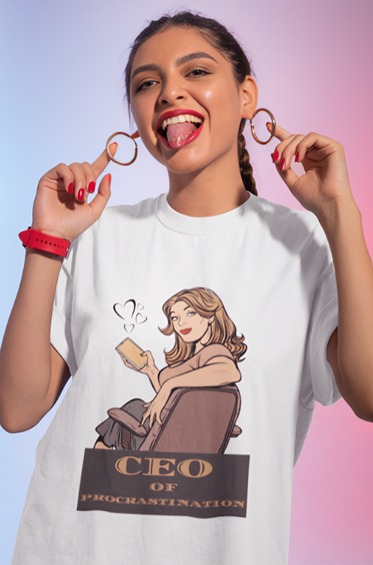 CEO OF PROCRASTINATION: Oversized Classic T-Shirt