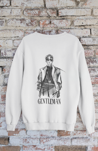GENTLEMAN : Unisex Oversized Sweatshirt With Backprint